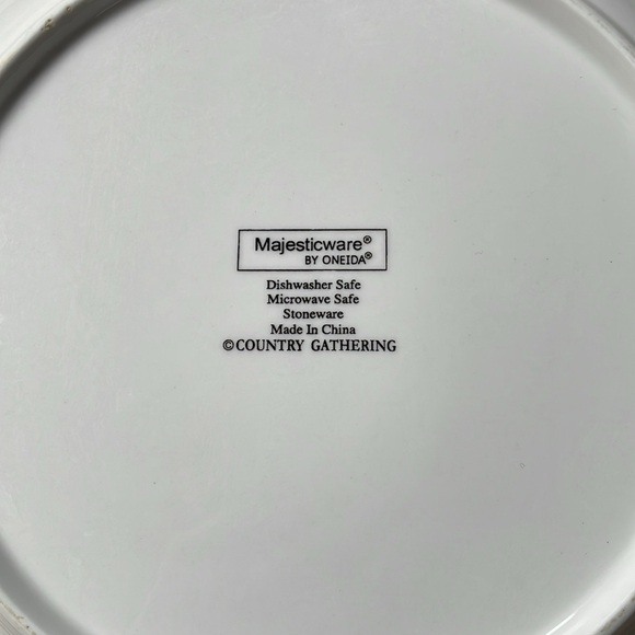 Country Gathering Majesticware Oneida Stoneware Serving Chip Plate Dish Platter - Picture 6 of 7